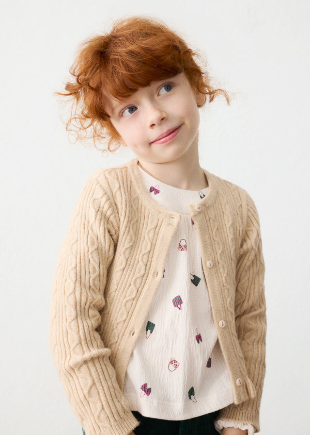Cardigan con colletto rimovibile bambina Mayoral