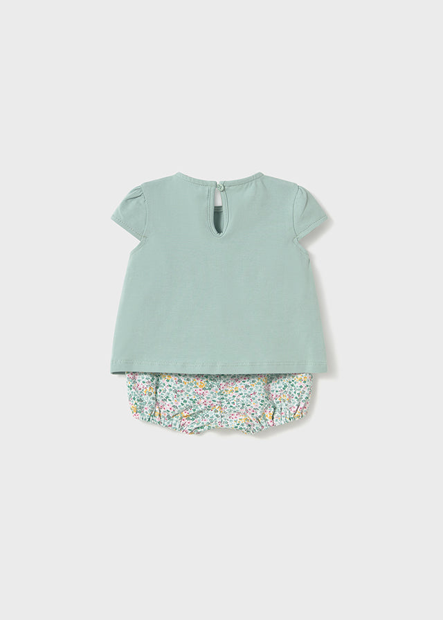Completo maglietta e pantaloncino neonata Mayoral
