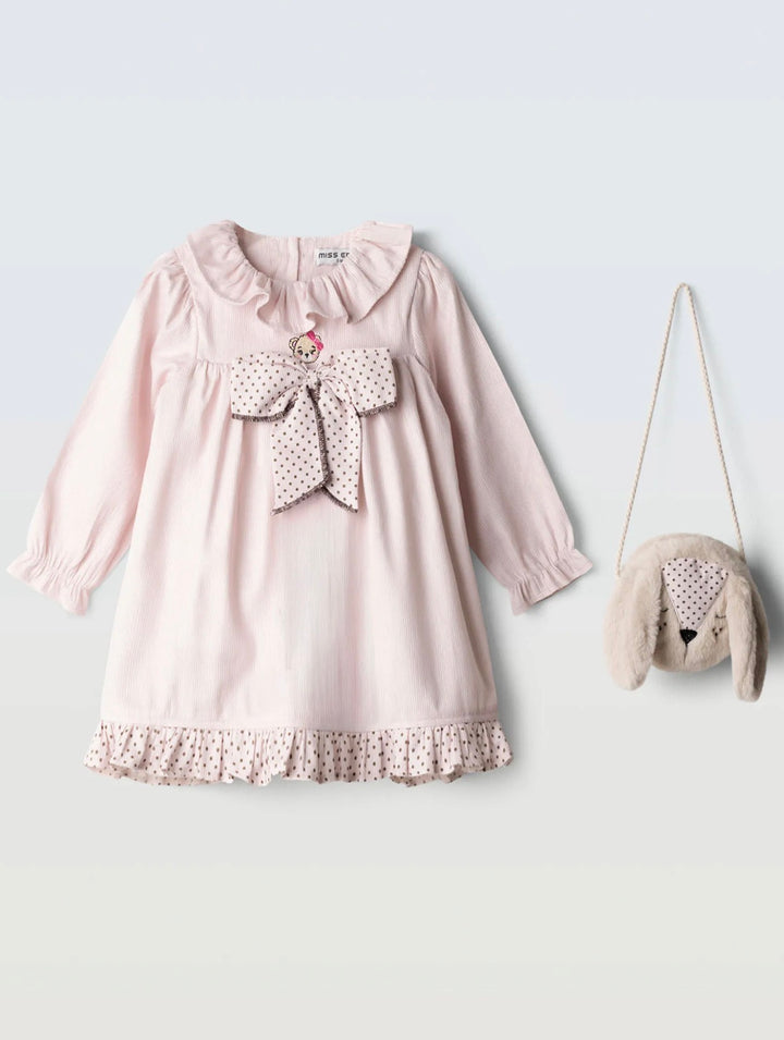 Vestito con borsa con pois baby girl Ebita