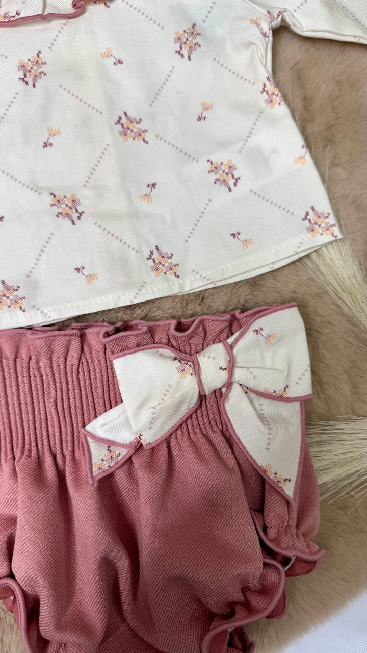 Completo con culotte e fiocco neonata Calamaro&amp;nbsp; &amp;nbsp;