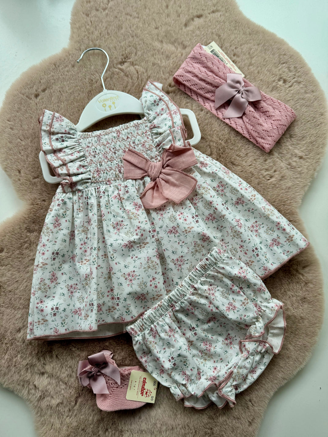 Vestito elegante con culotte e fiocco Valentina Bebès