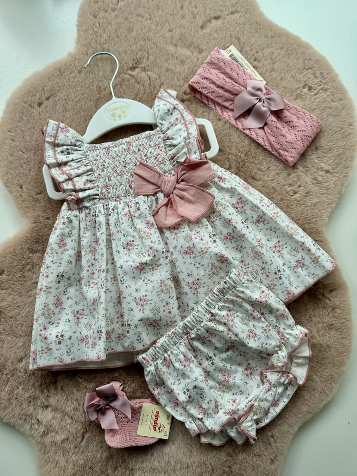 Vestito elegante con culotte e fiocco Valentina Bebès