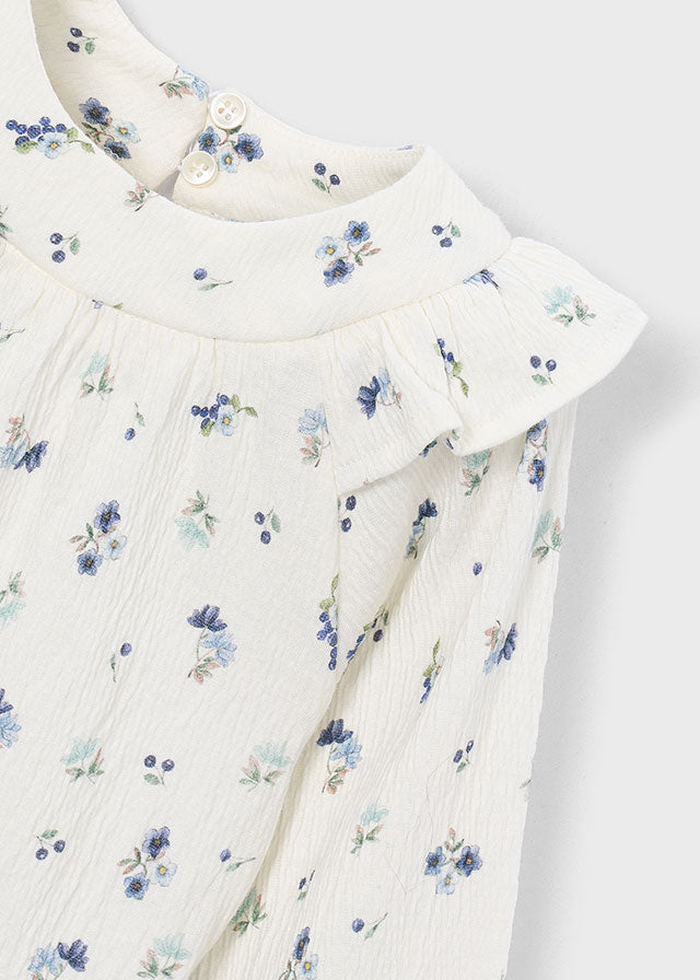 Blusa con colletto stampata bambina Mayoral