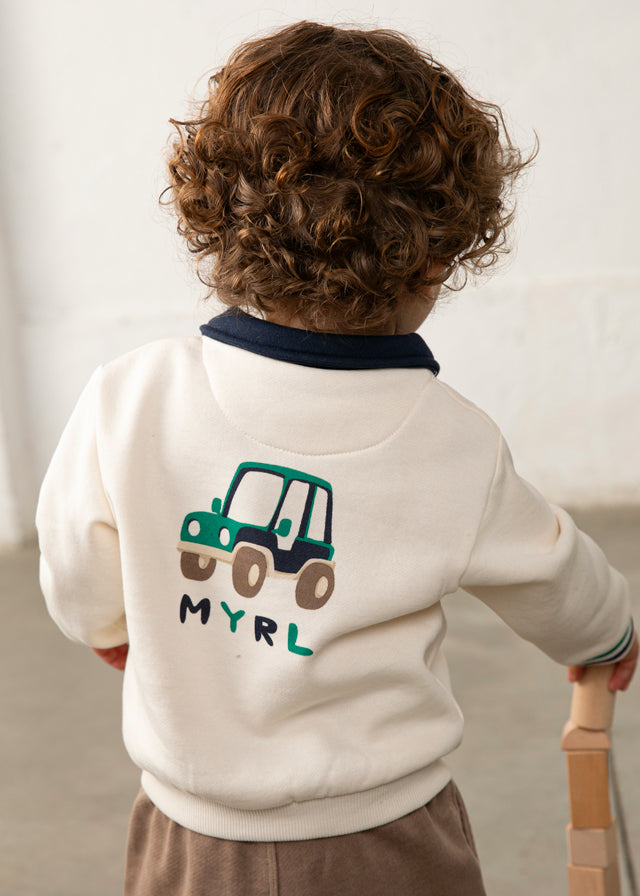 Pullover con collo polo baby boy Mayoral