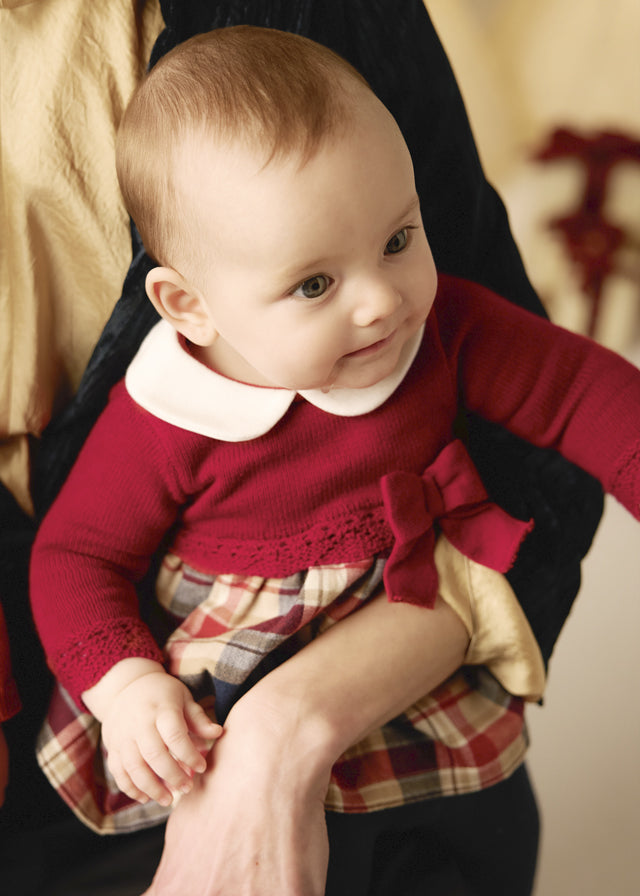 Vestito con corpetto in tricot neonata Mayoral