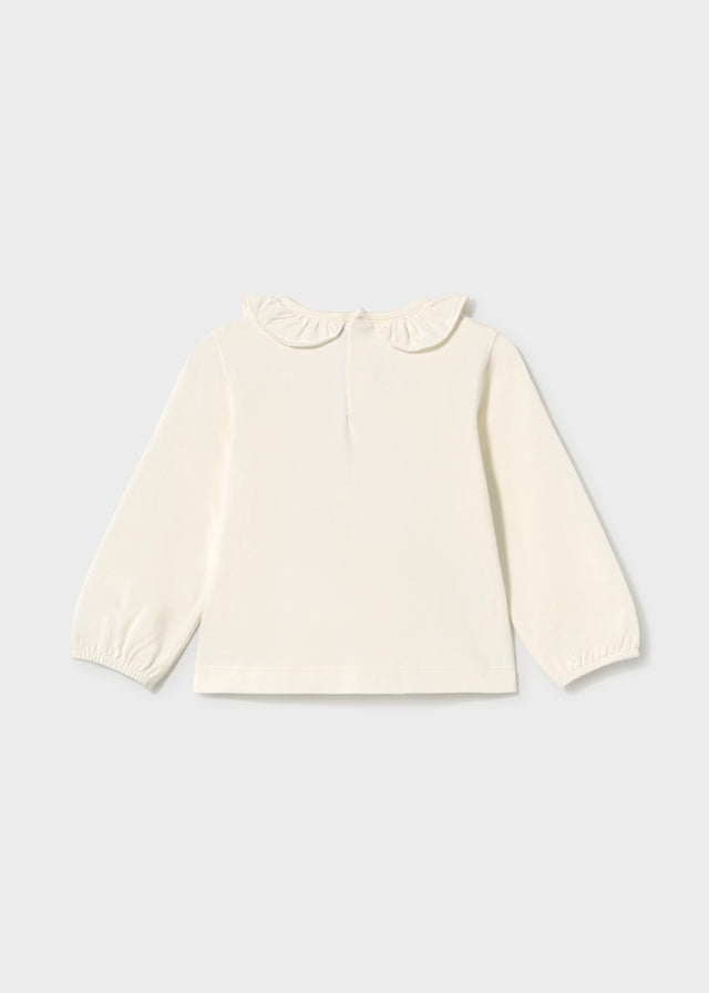 Maglietta manica lunga con colletto baby girl Mayoral