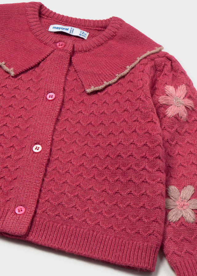 Cardigan fiori ricamati baby girl Mayoral