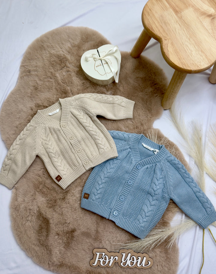 Cardigan scollo a v neonato Minibanda