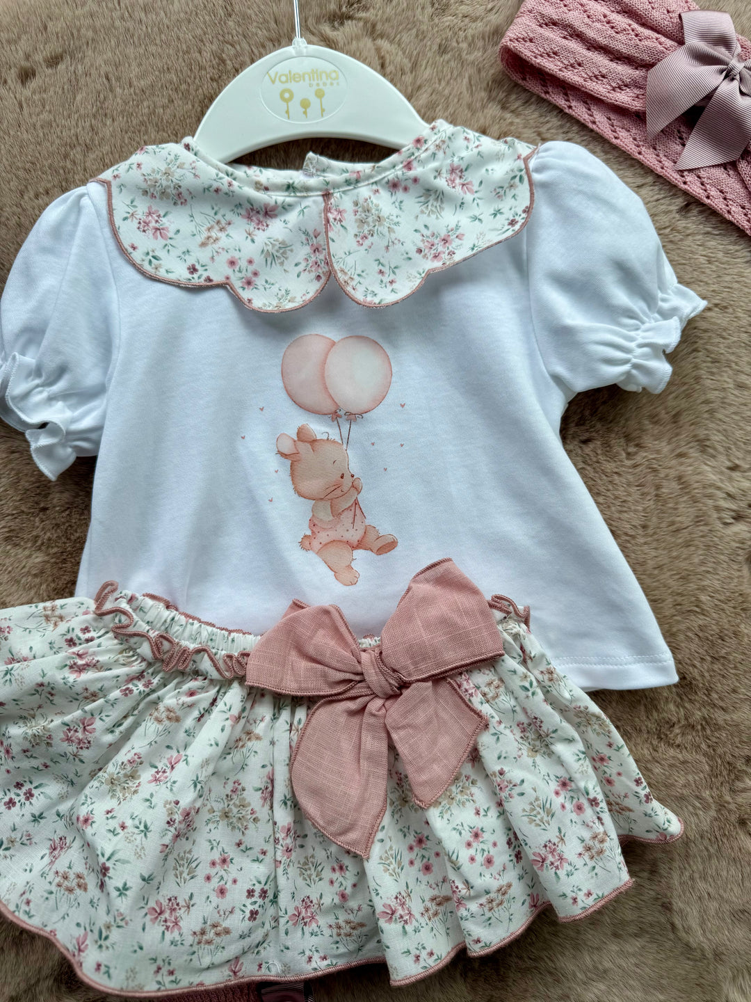 Completo con culotte floreale Valentina Bebès