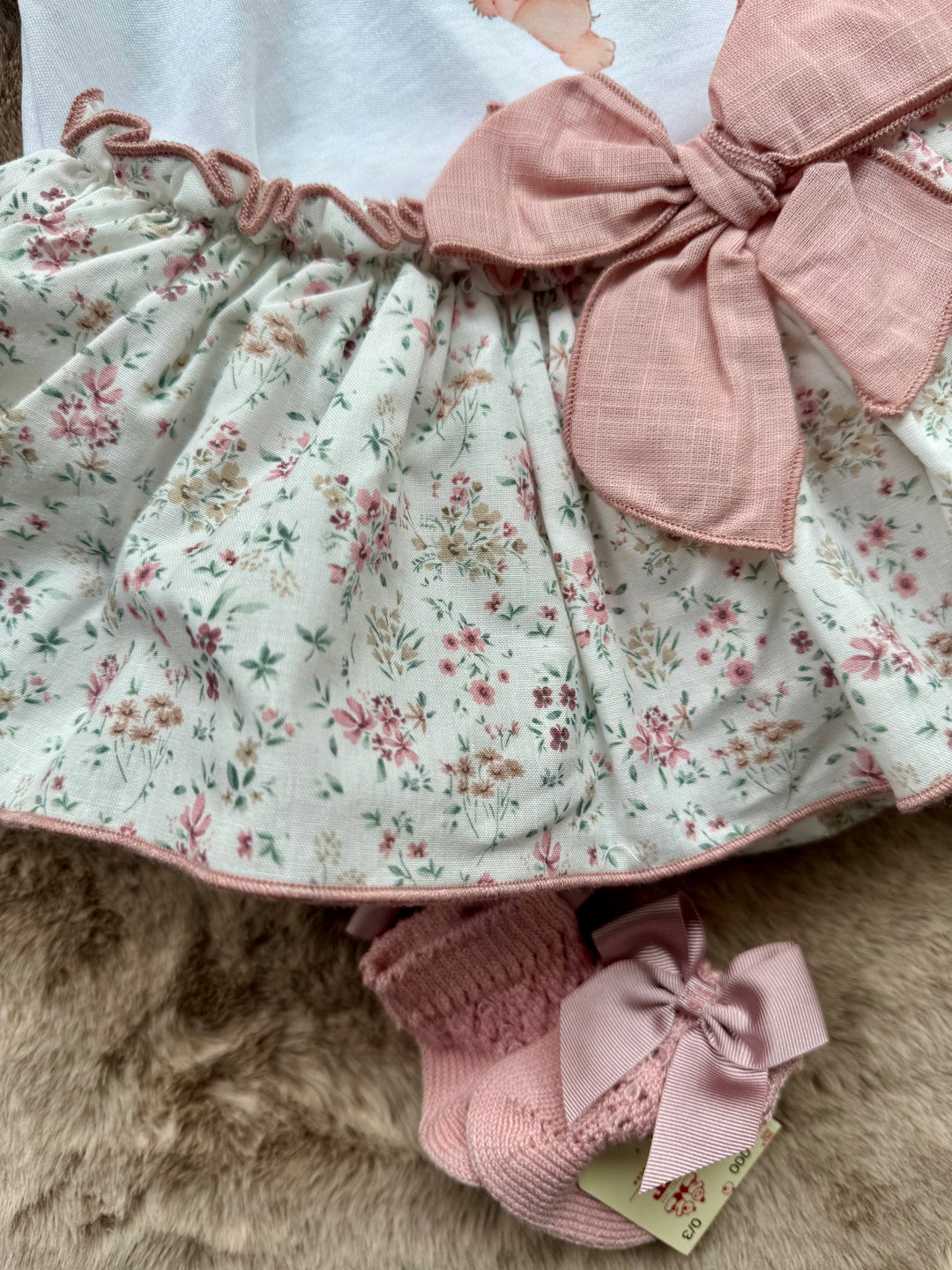 Completo con culotte floreale Valentina Bebès