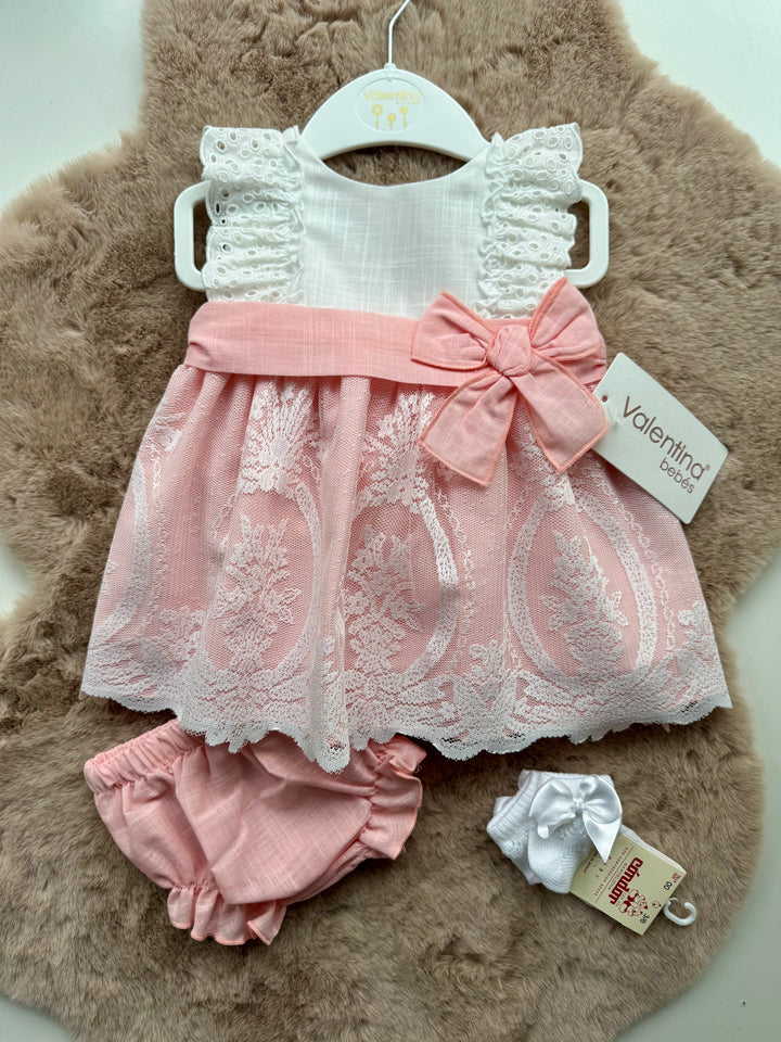 Vestito cerimoniale in macramè Valentina Bebès
