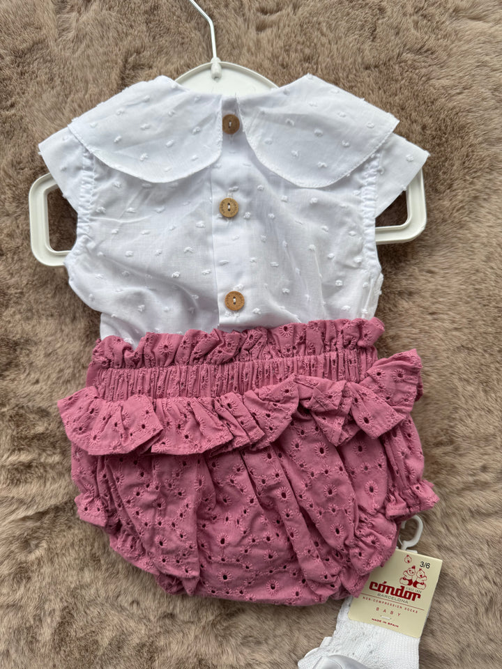 Completo con blusa e culotte Valentina Bebès