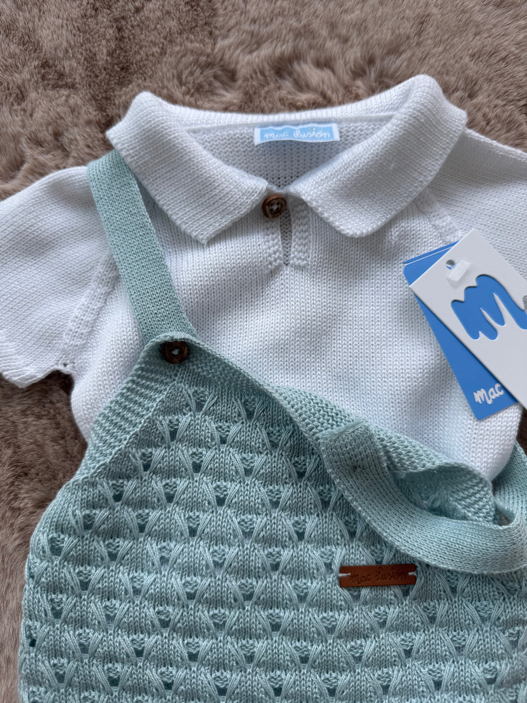 Completo con salopette neonato Mac Illusion