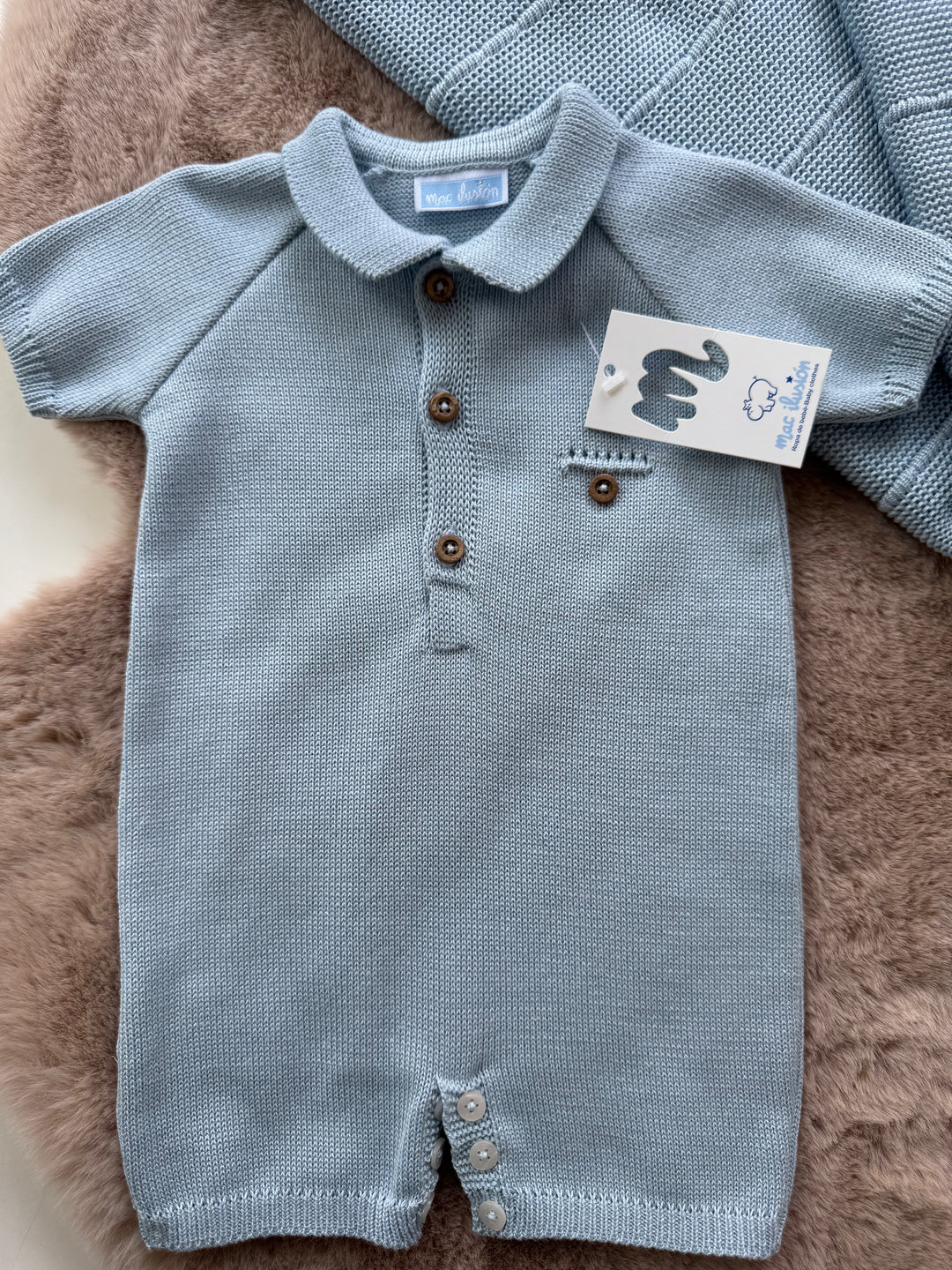 Polo a pagliaccetto in filo neonato Mac Illusion