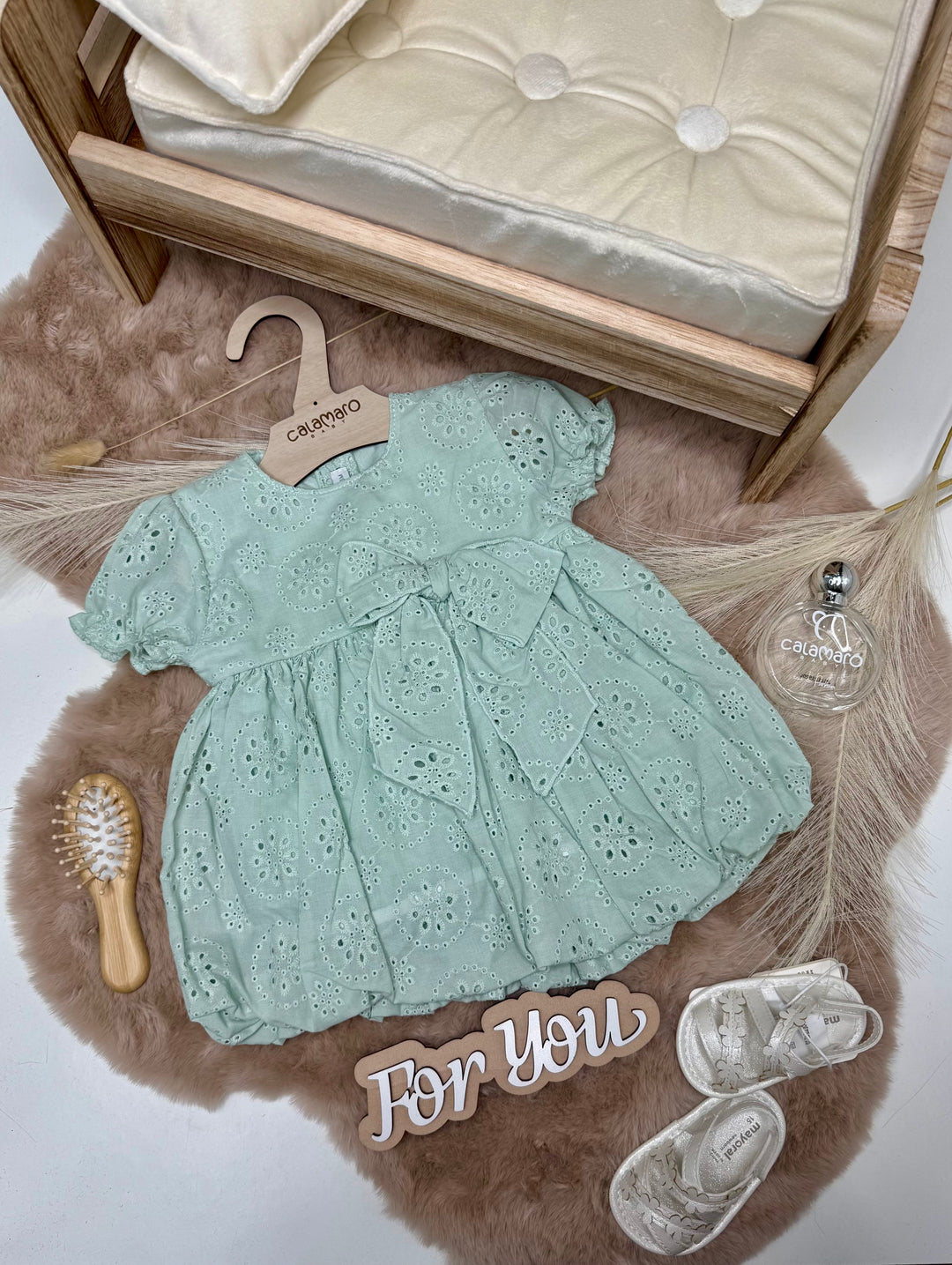 Vestito con fiocco neonata Calamaro