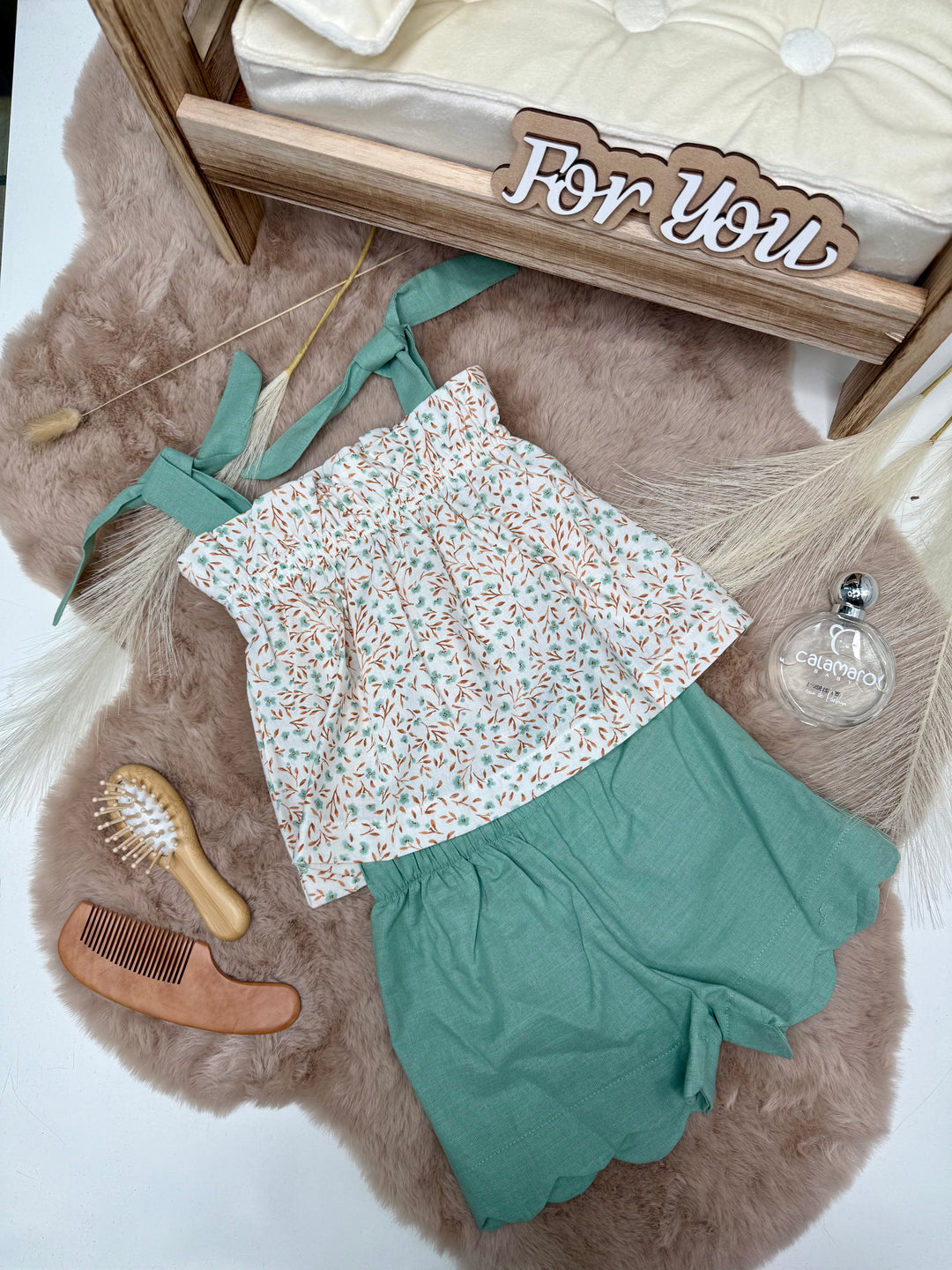Completo floreale neonata Baby Vip
