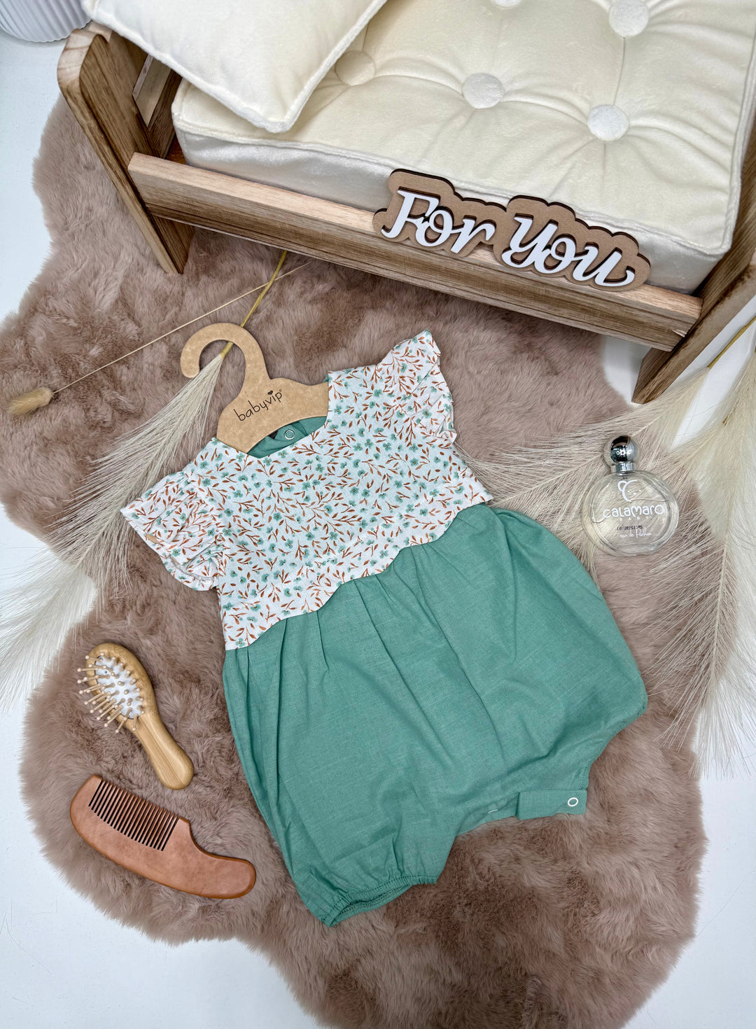 Pagliaccetto floreale neonata baby vip