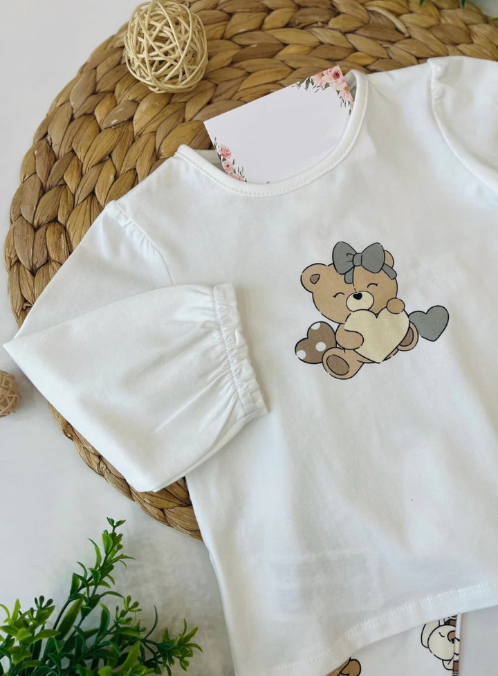 Completo maglietta a maniche lunghe e leggings neonata Mayoral
