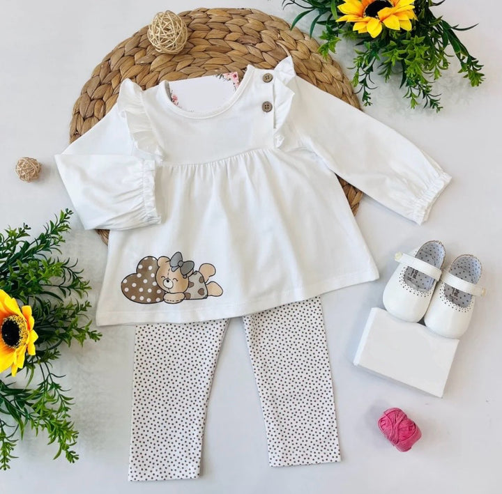 Completo maglietta a maniche lunghe e leggings neonata Mayoral