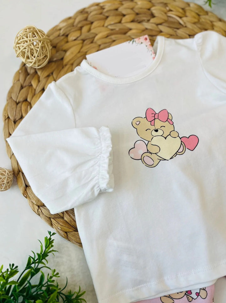 Completo maglietta a maniche lunghe e leggings neonata Mayoral