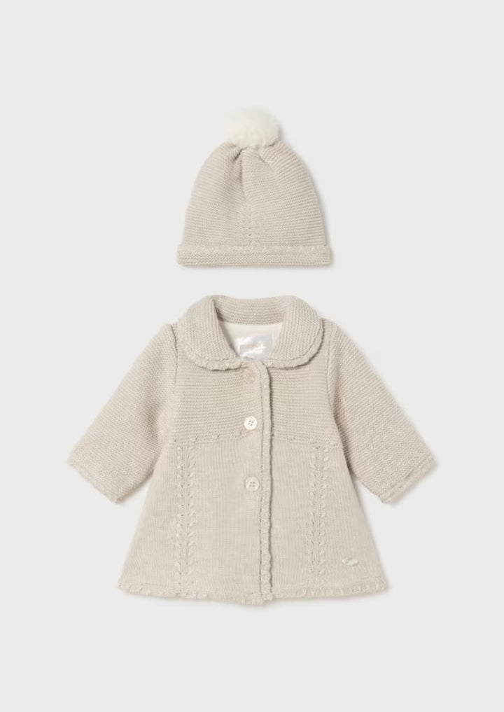 Cappotto e cappello neonata Mayoral