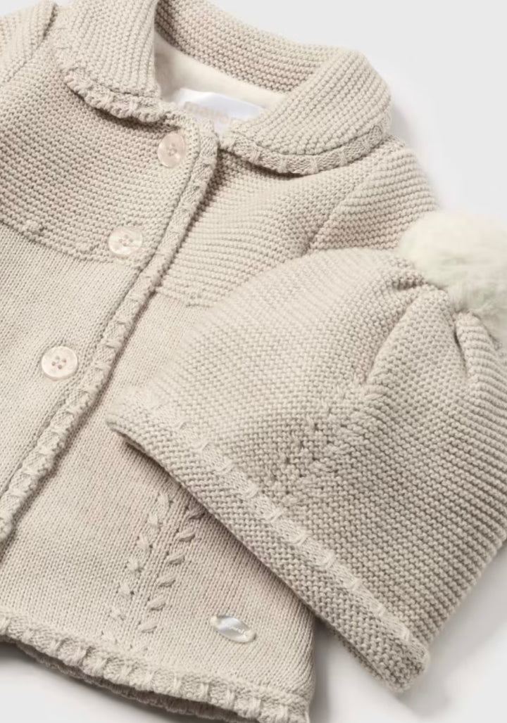 Cappotto e cappello neonata Mayoral