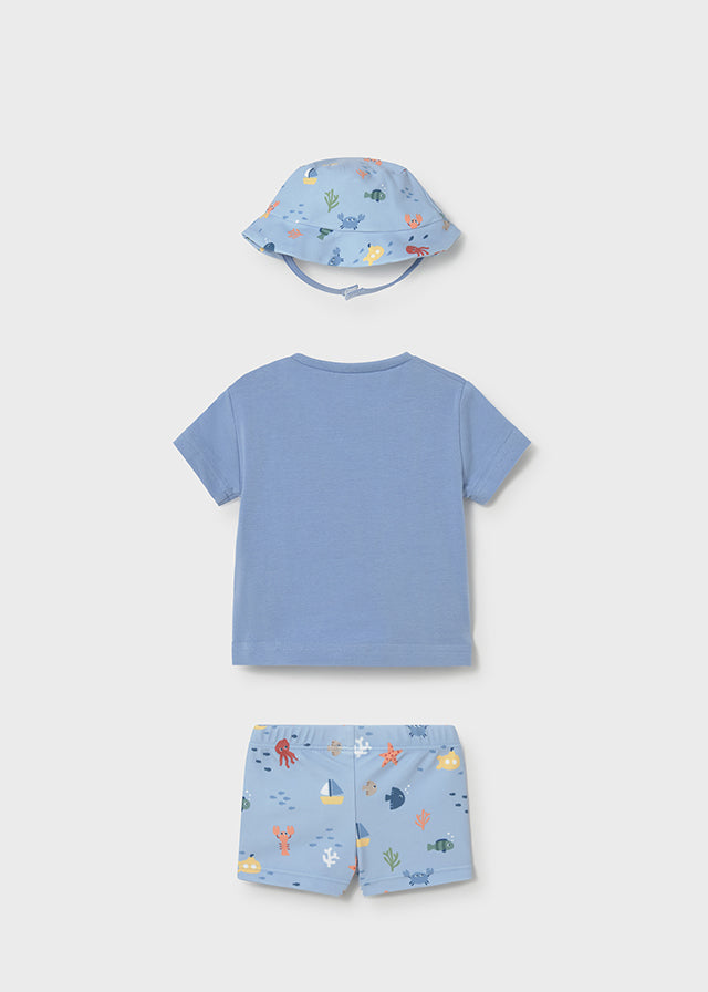 Set 3 pezzi con costume neonato Mayoral