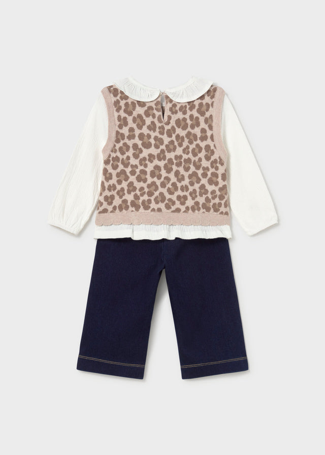 Completo gilet e pantalone baby girl Mayoral