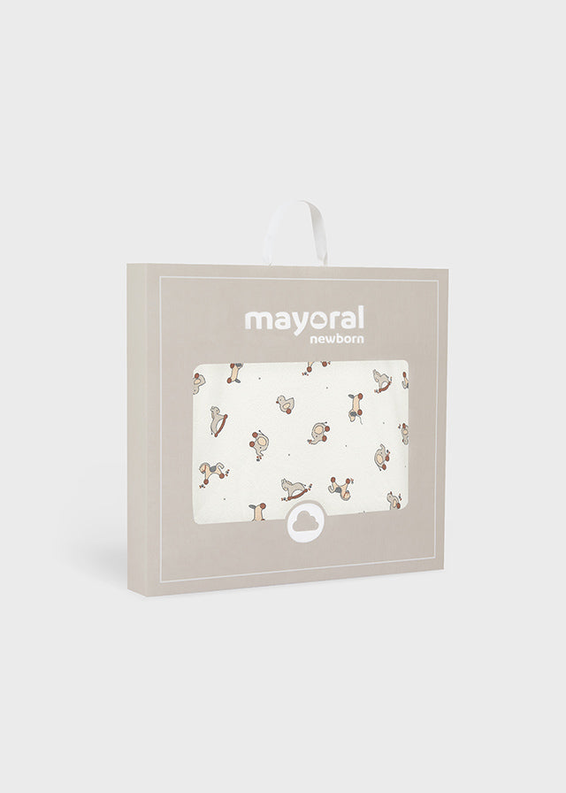 Accappatoio con stampa neonato Mayoral