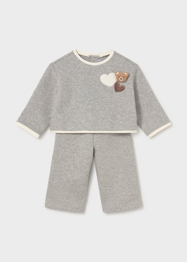 Completo garzato pantalone e maglia baby girl Mayoral