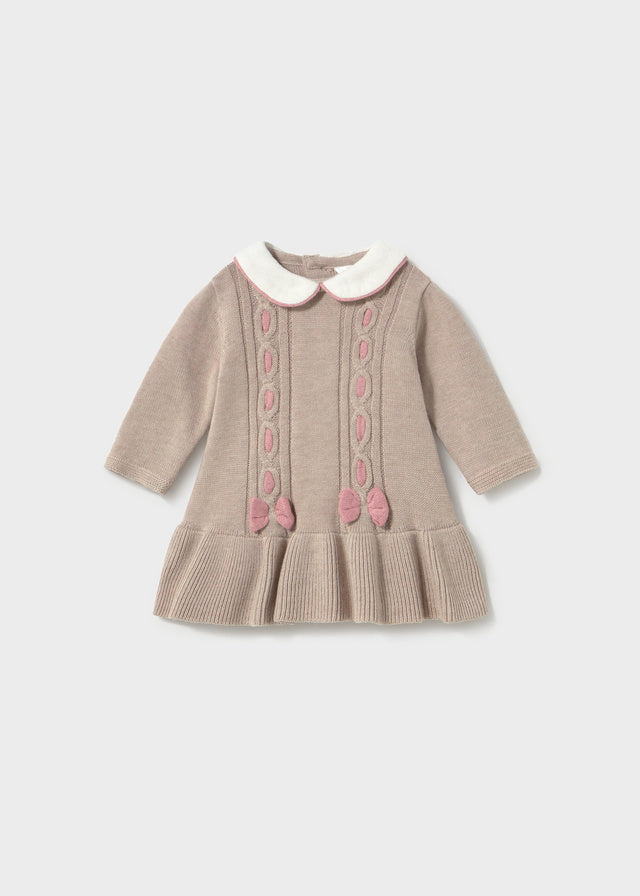 Vestito con fiocchi e colletto neonata Mayoral