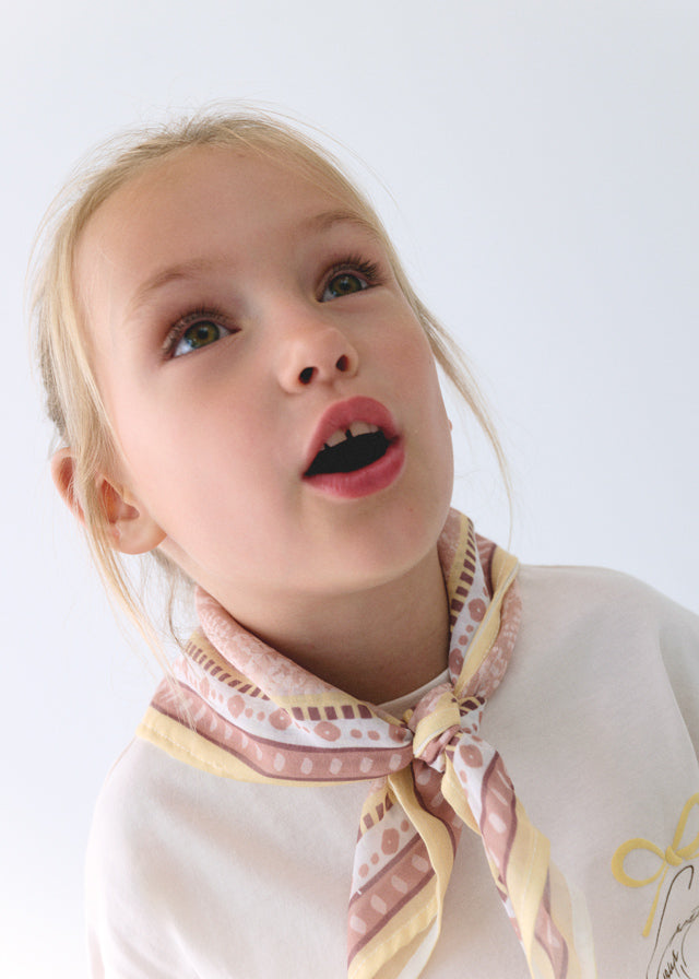 T-shirt con foulard bambina Mayoral