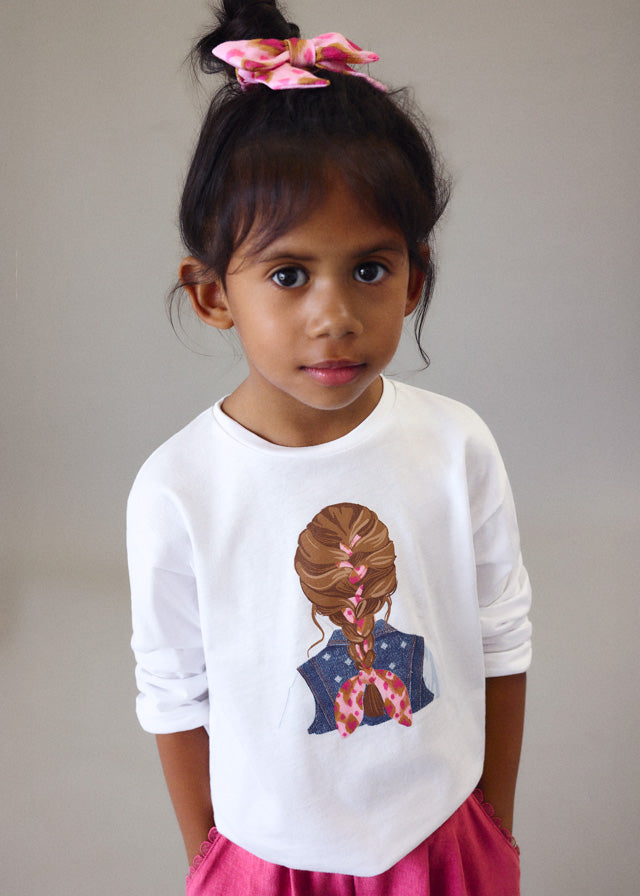T-shirt manica lunga con elastico bambina Mayoral