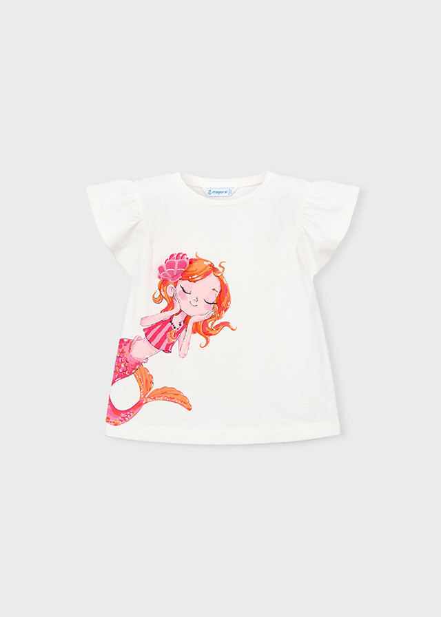 T-shirt con stampa sirena bambina Mayoral