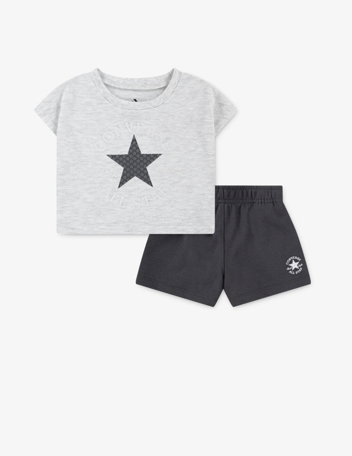 Set maglietta con grafica e pantaloncino bambina