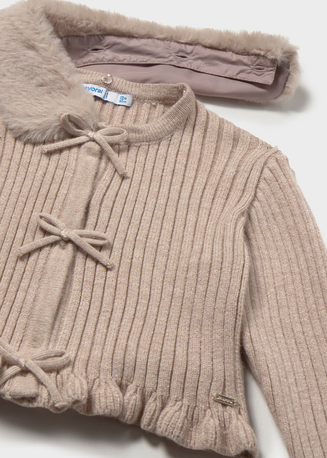 Cardigan con pelliccia baby girl Mayoral