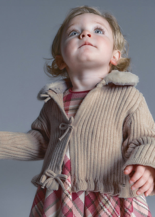 Cardigan con pelliccia baby girl Mayoral