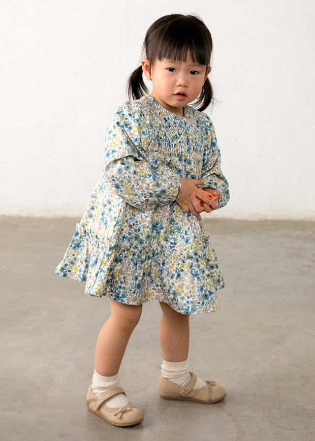 Vestito con stampa floreale baby girl Mayoral