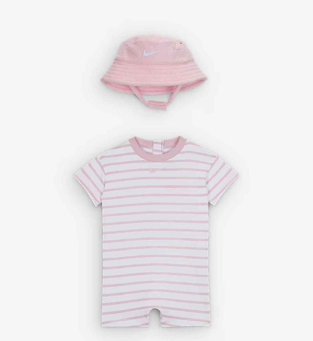 Pagliaccetto e cappellino con logo neonata