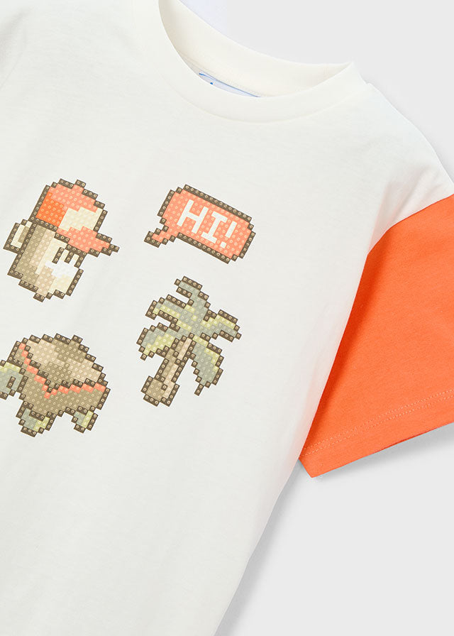 T-shirt con stampa pixel bambino Mayoral