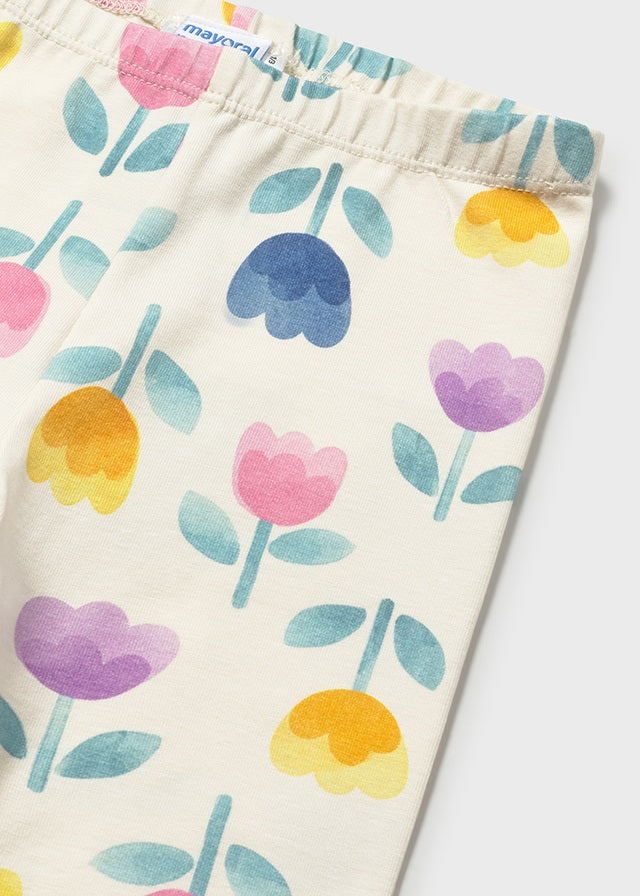 Leggings con stampa fiori baby girl Mayoral