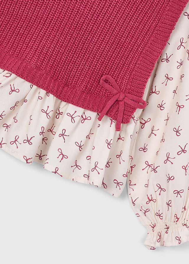 Gilet combinato manica lunga bambina Mayoral