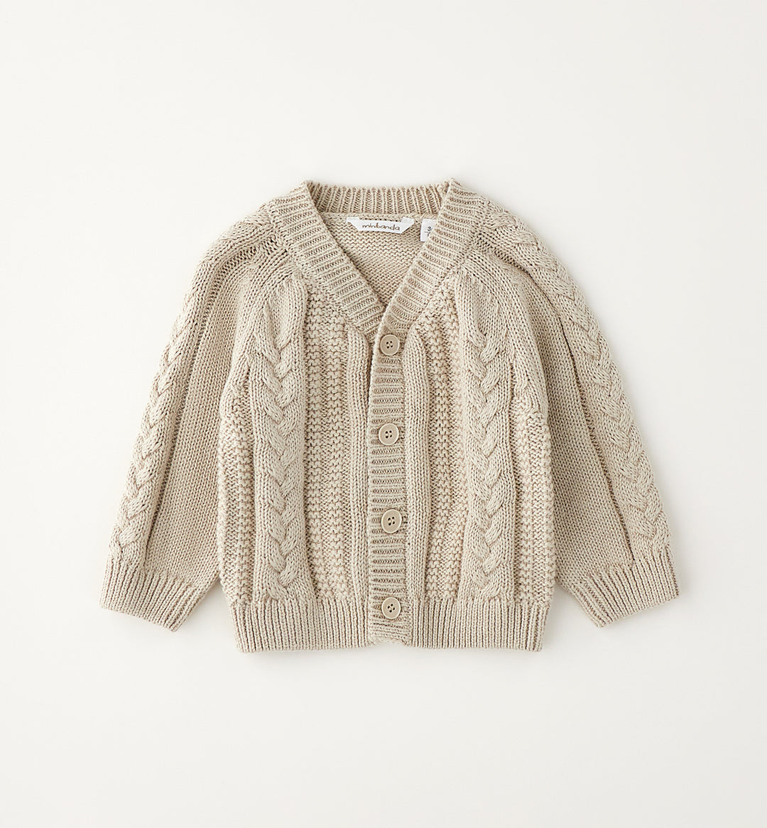 Cardigan scollo a v neonato Minibanda