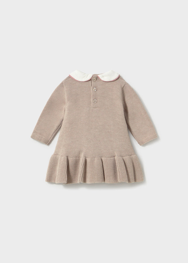Vestito con fiocchi e colletto neonata Mayoral