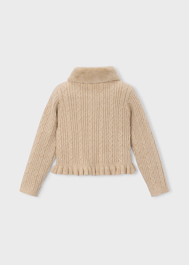 Cardigan con colletto rimovibile bambina Mayoral