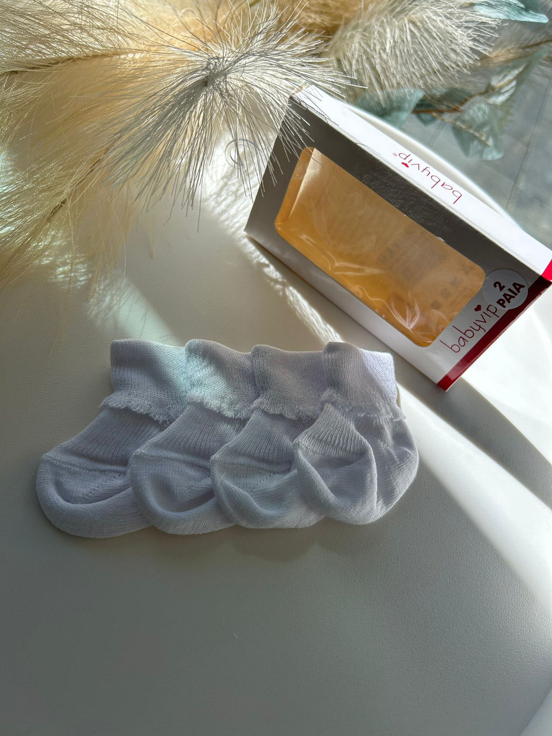 2 paia di calzini neonata Baby Vip caldo cotone
