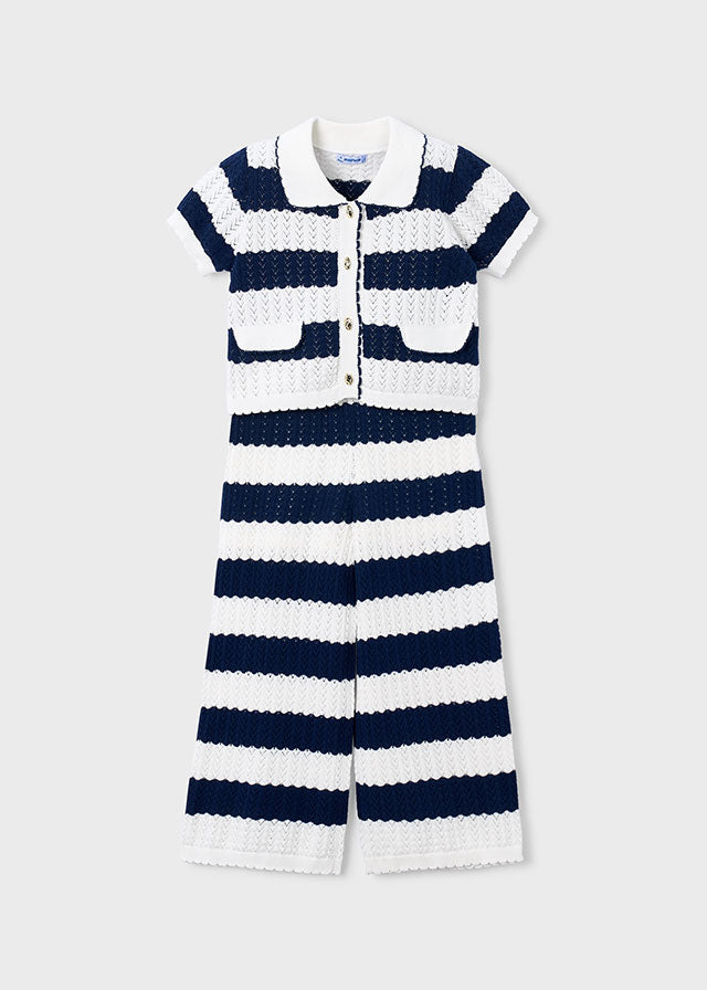 Completo crochet con pantalone lungo bambina Mayoral