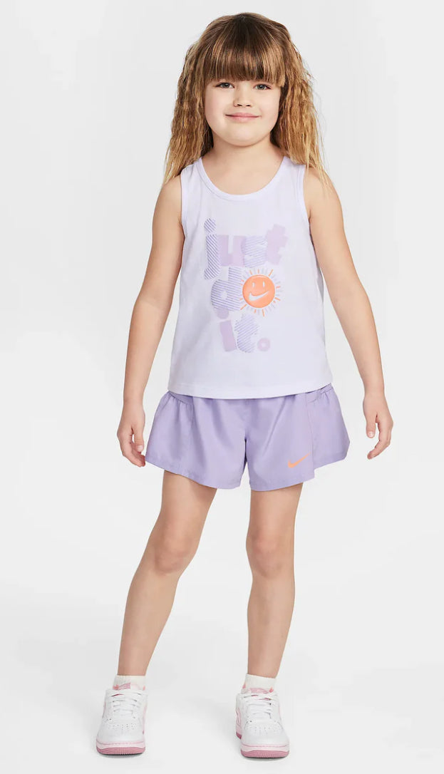 Set canotta con grafica e pantaloncino bambina
