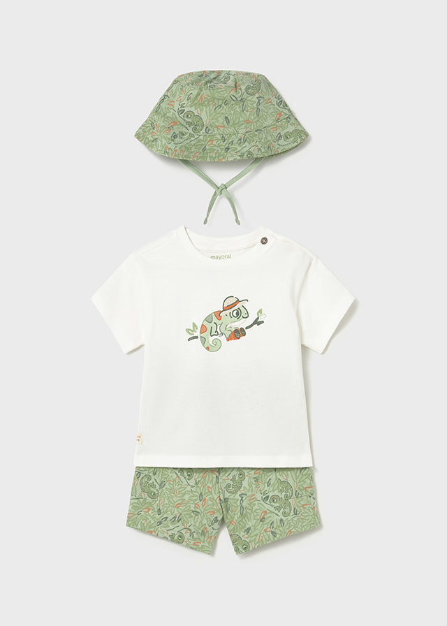 Completo due pezzi con cappello baby boy Mayoral