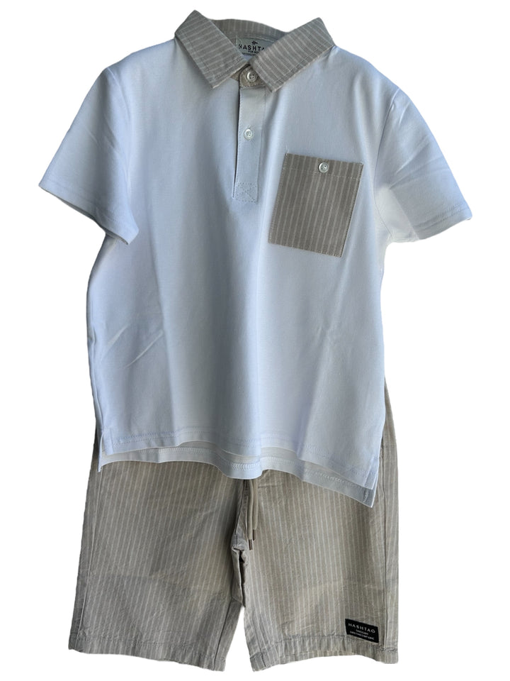 Completo polo e bermuda ragazzo